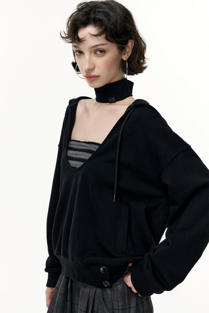 Layered Hooded Sweatshirt Set-Up