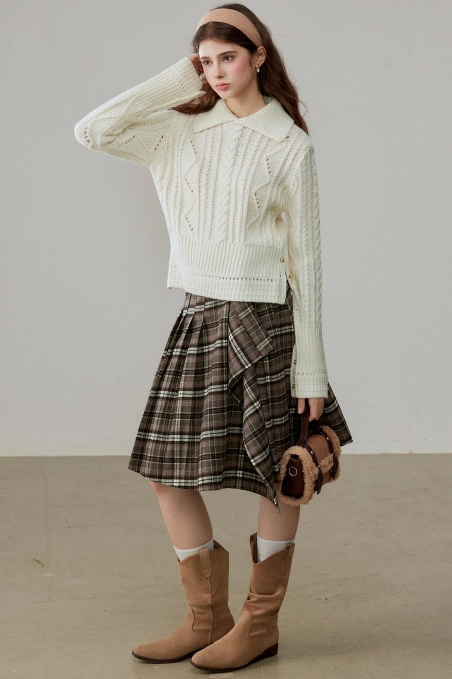Lapel Wool Knit Top