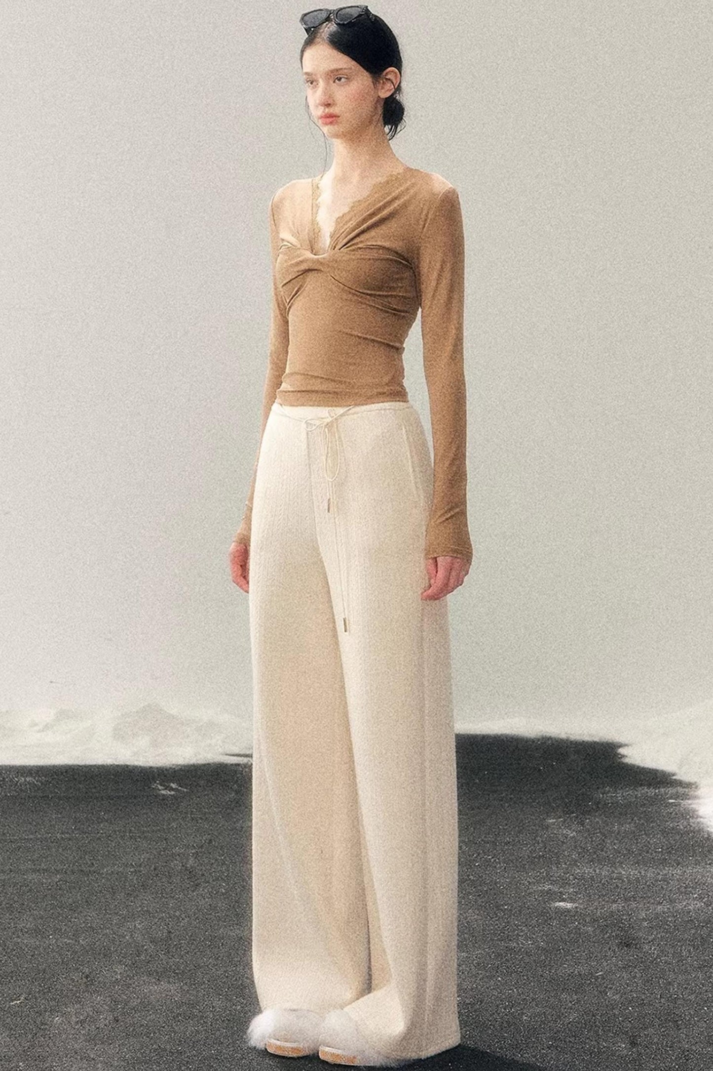 Ancient White Moonlight Lace Top