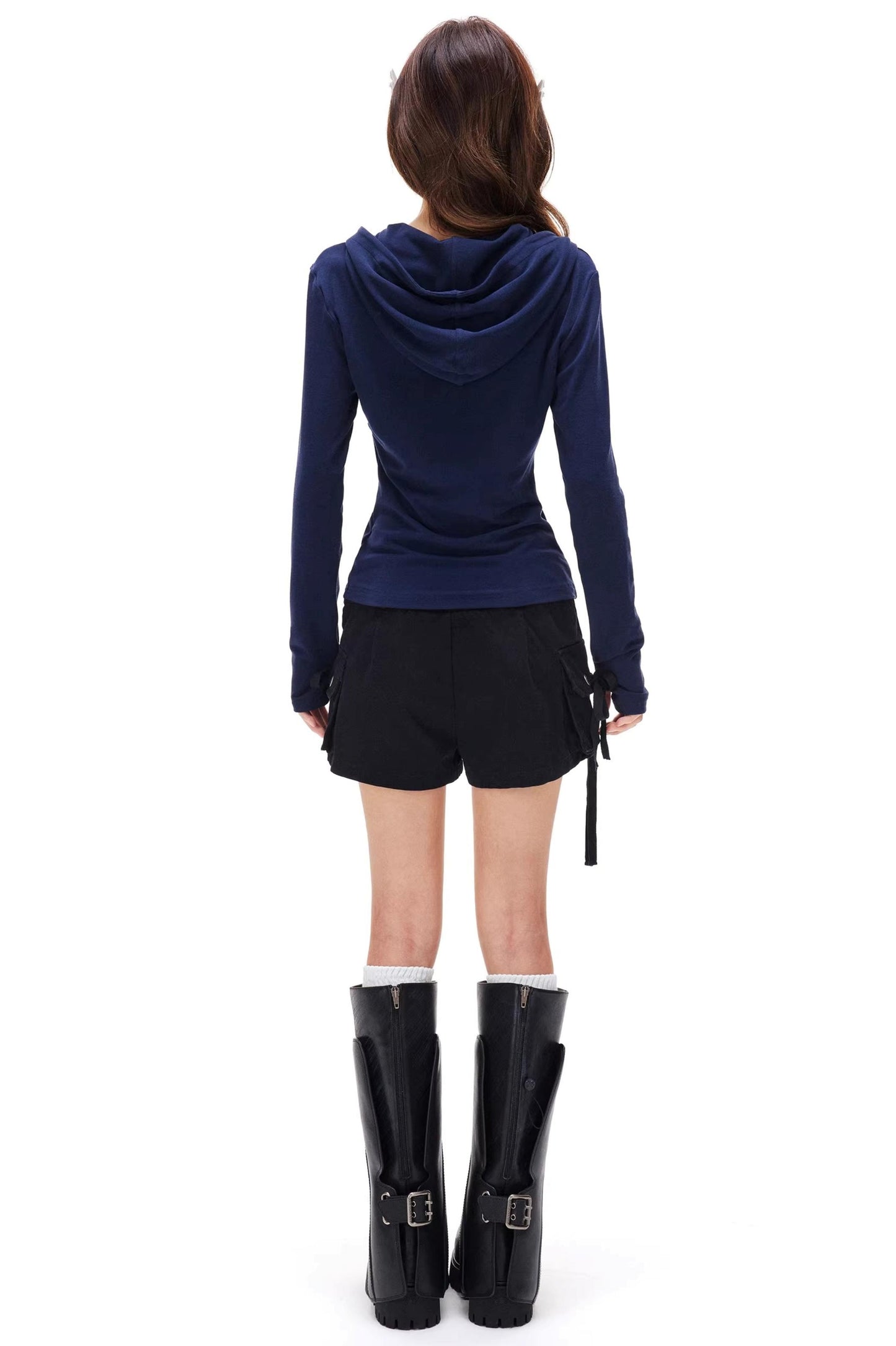 Lyocell Tencel Slim Hooded Top