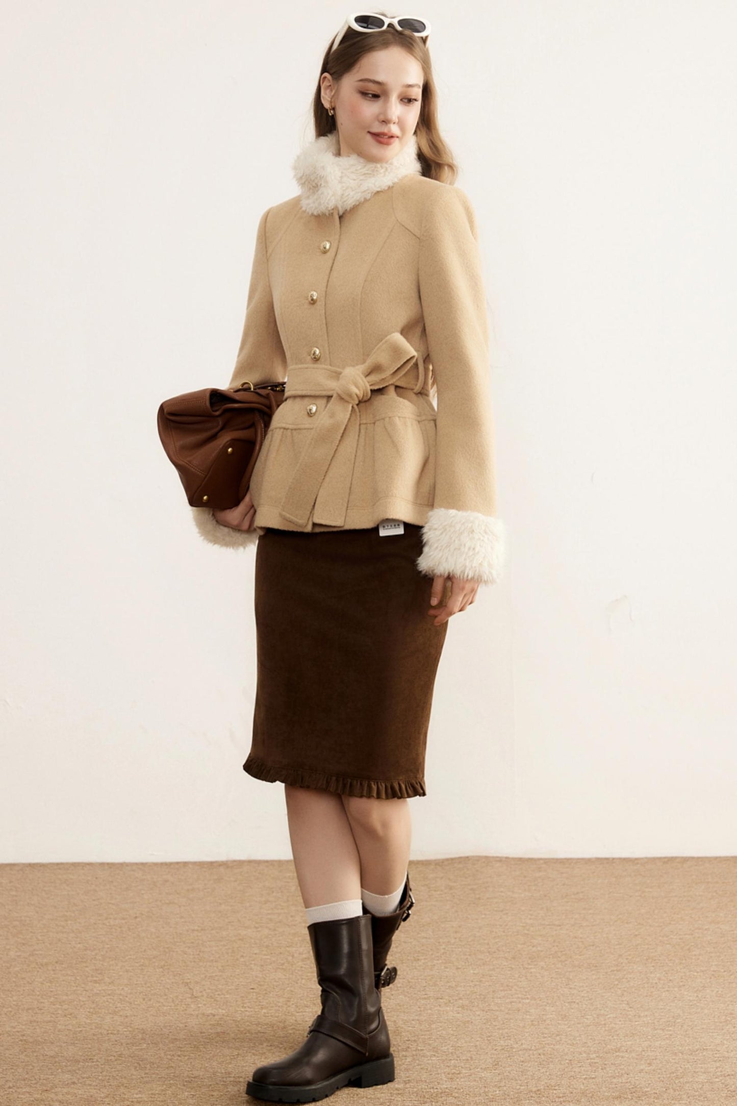 Winter Retro Lambswool Patchwork Jacket