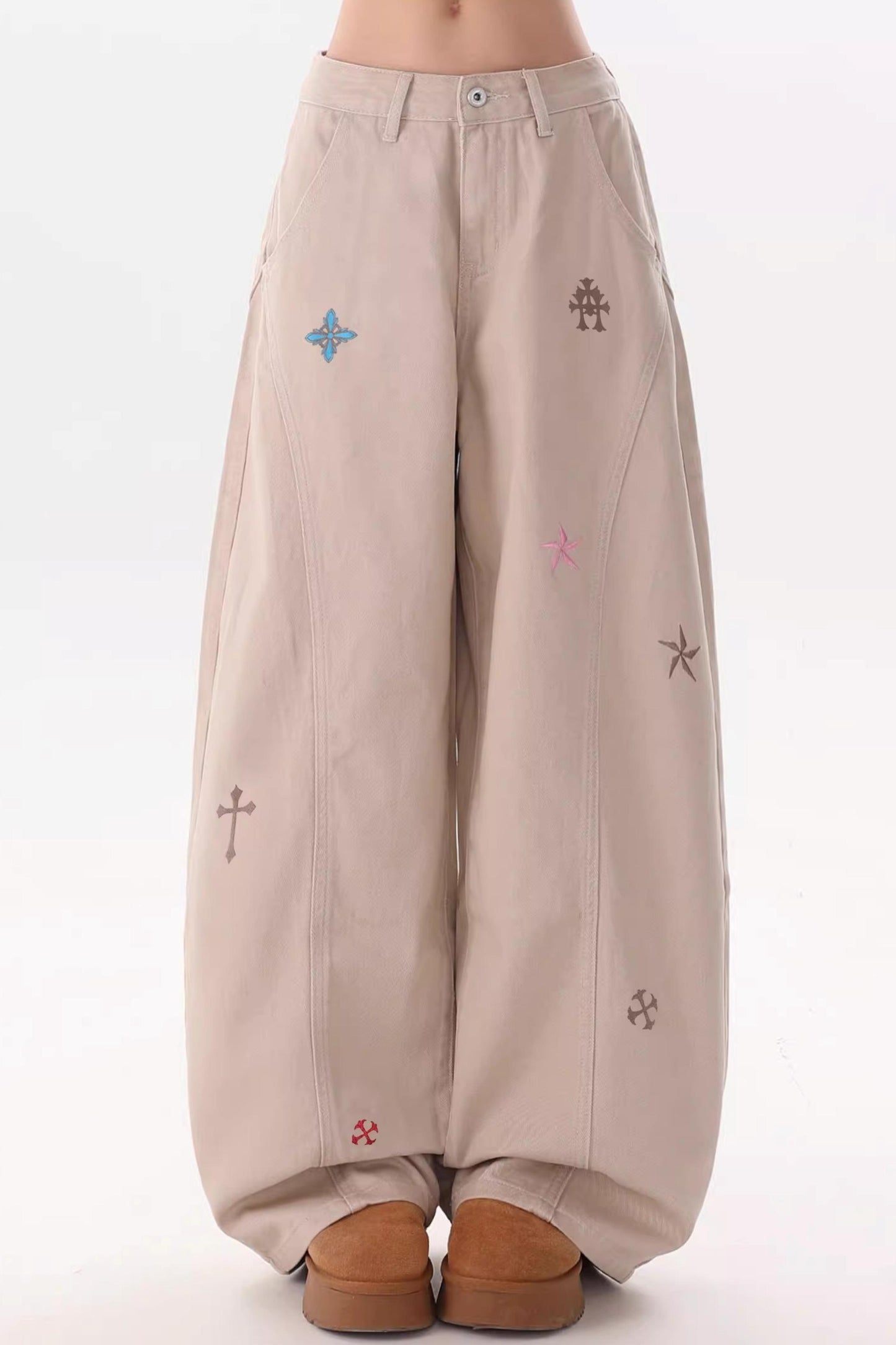 Bestickte Retro-Jeans