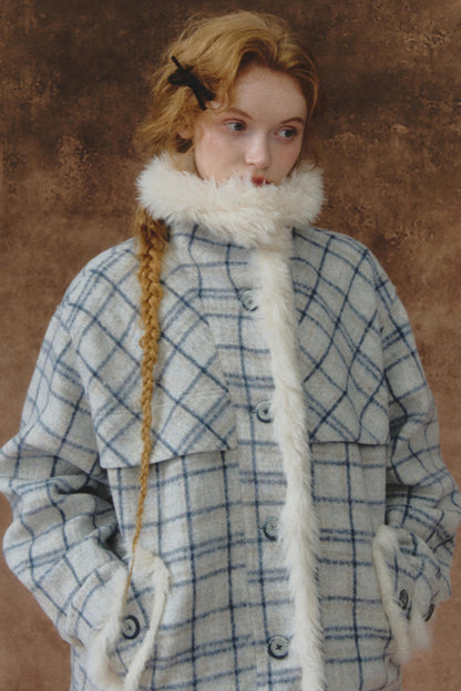 Fuji Plaid Woolen Jacket