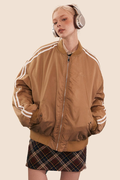 Striped Sleeve Thickened Bread Jacket