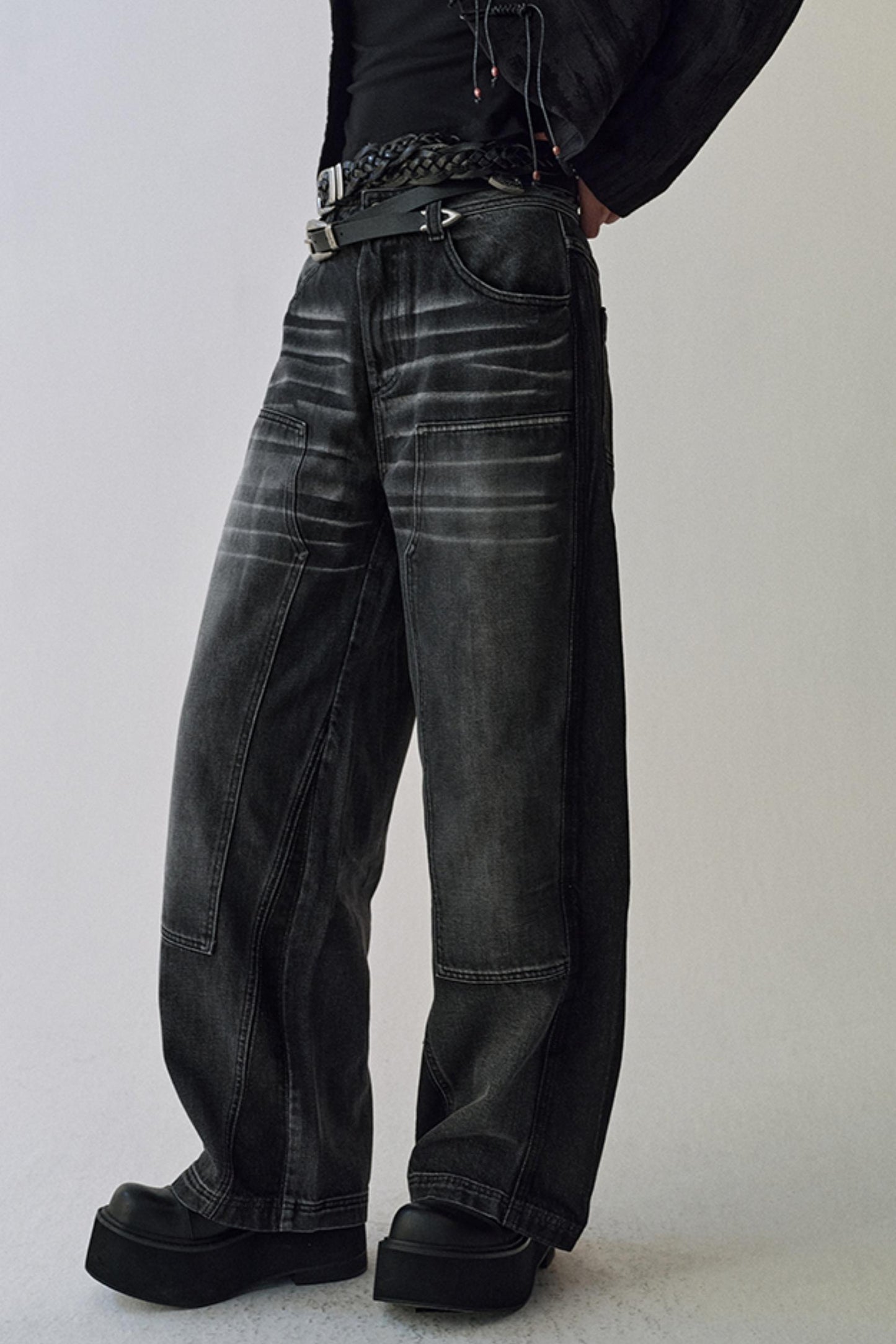 Whispers Gray Washed Jeans Pants