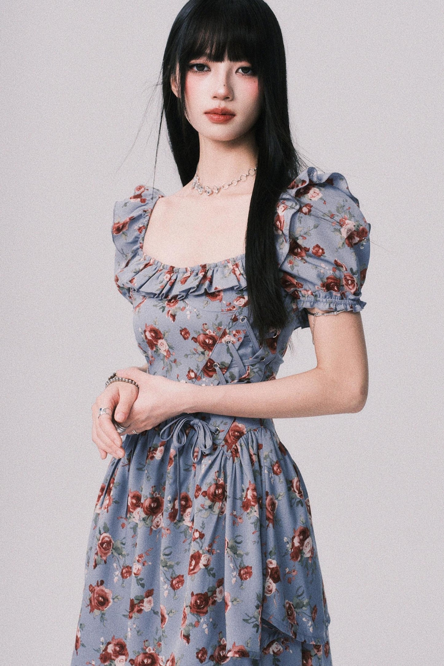 Deconstructed Square Collar Dress