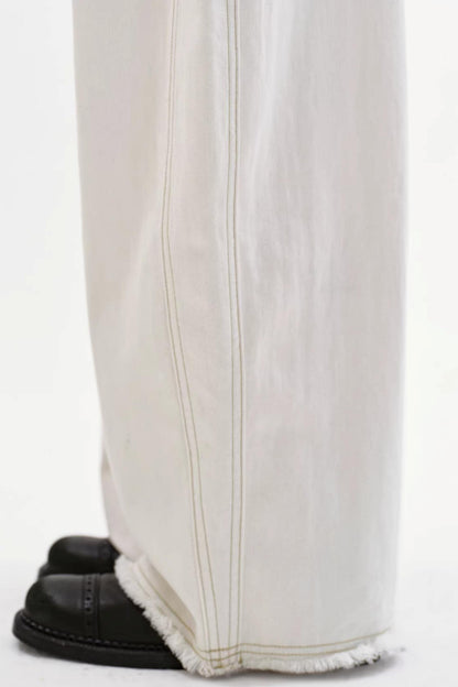 Minimalist Drape Wide-Leg Jeans