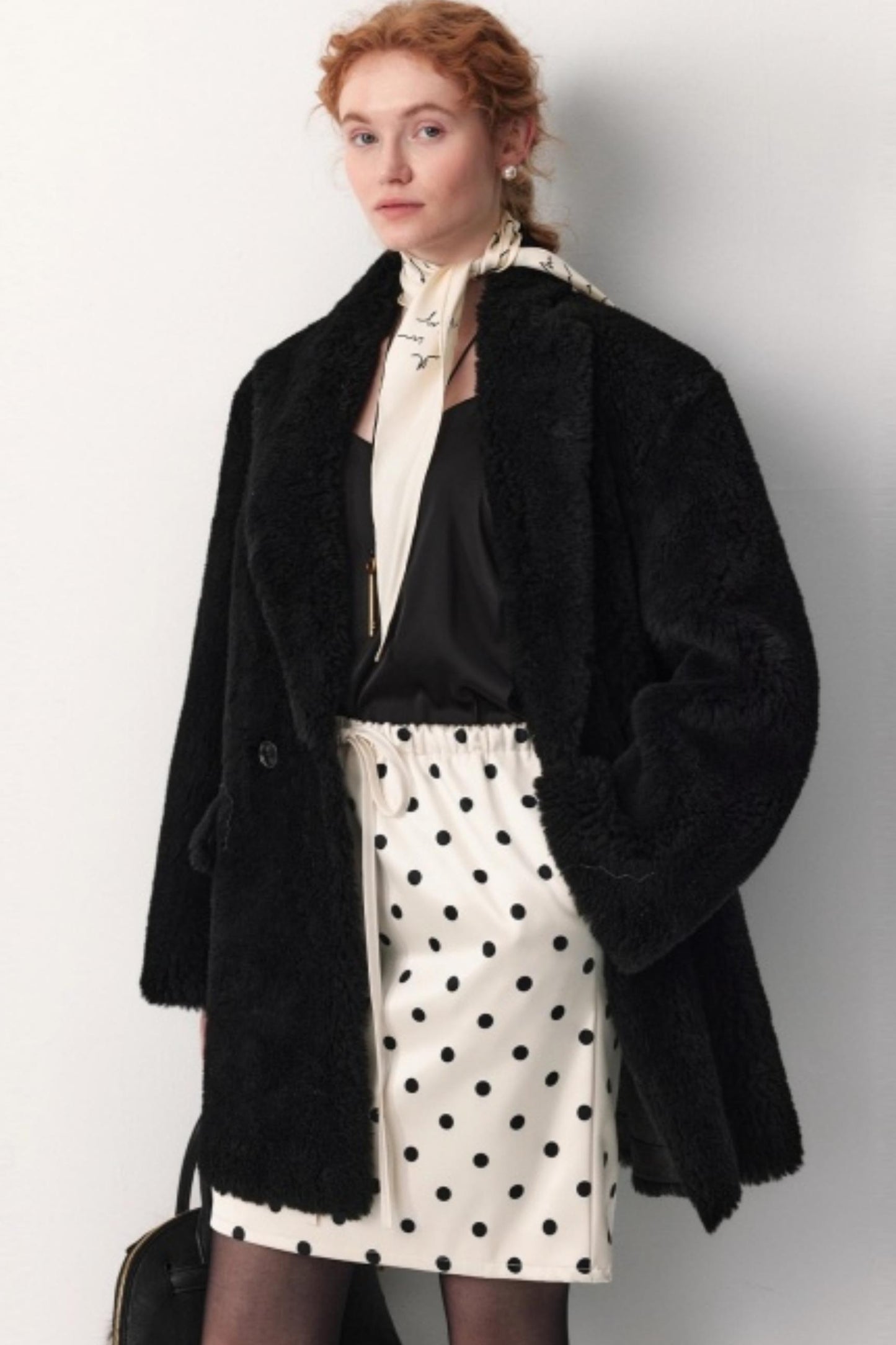 Satin Polka Dot Skirt