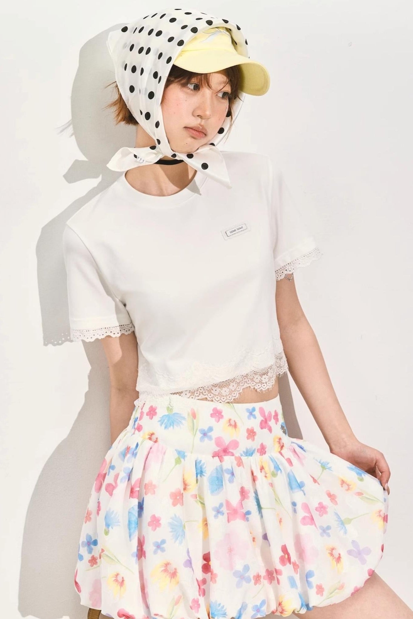 White Lace Fusion Tee