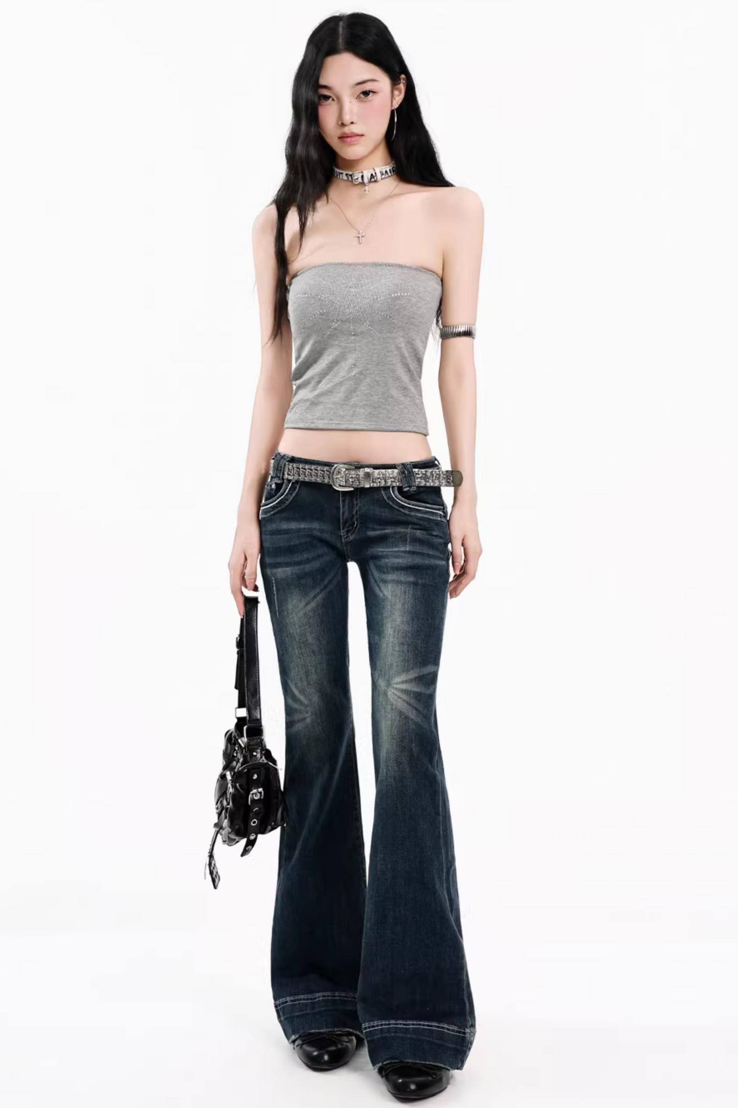 Black Studded Tube Top