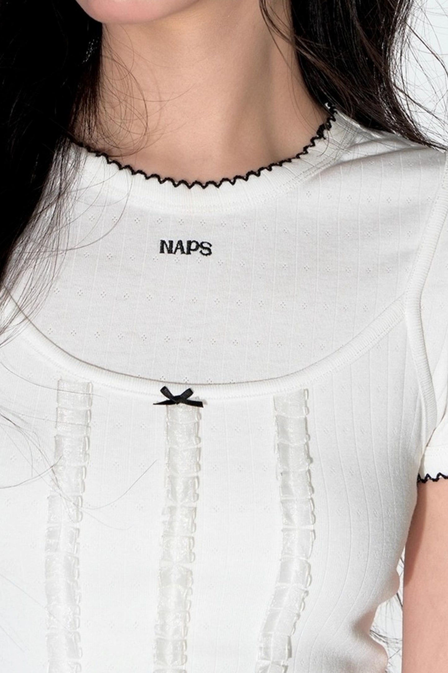 Original Slim Jacquard Short Sleeve Top Set-Up