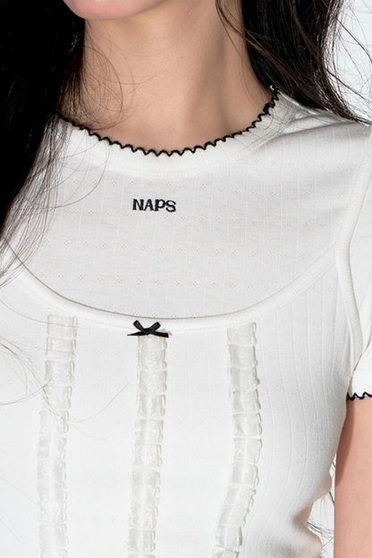 Original Slim Jacquard Short Sleeve Top Set-Up