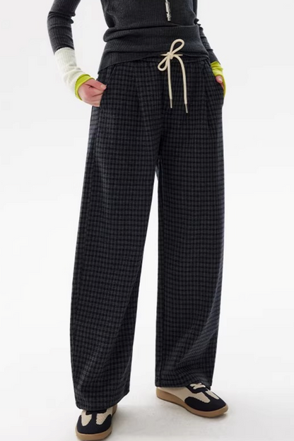 Retro Yarn-Dyed Plaid Pants