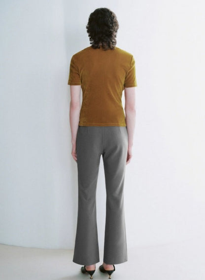 High-waisted Thin Flared Pants