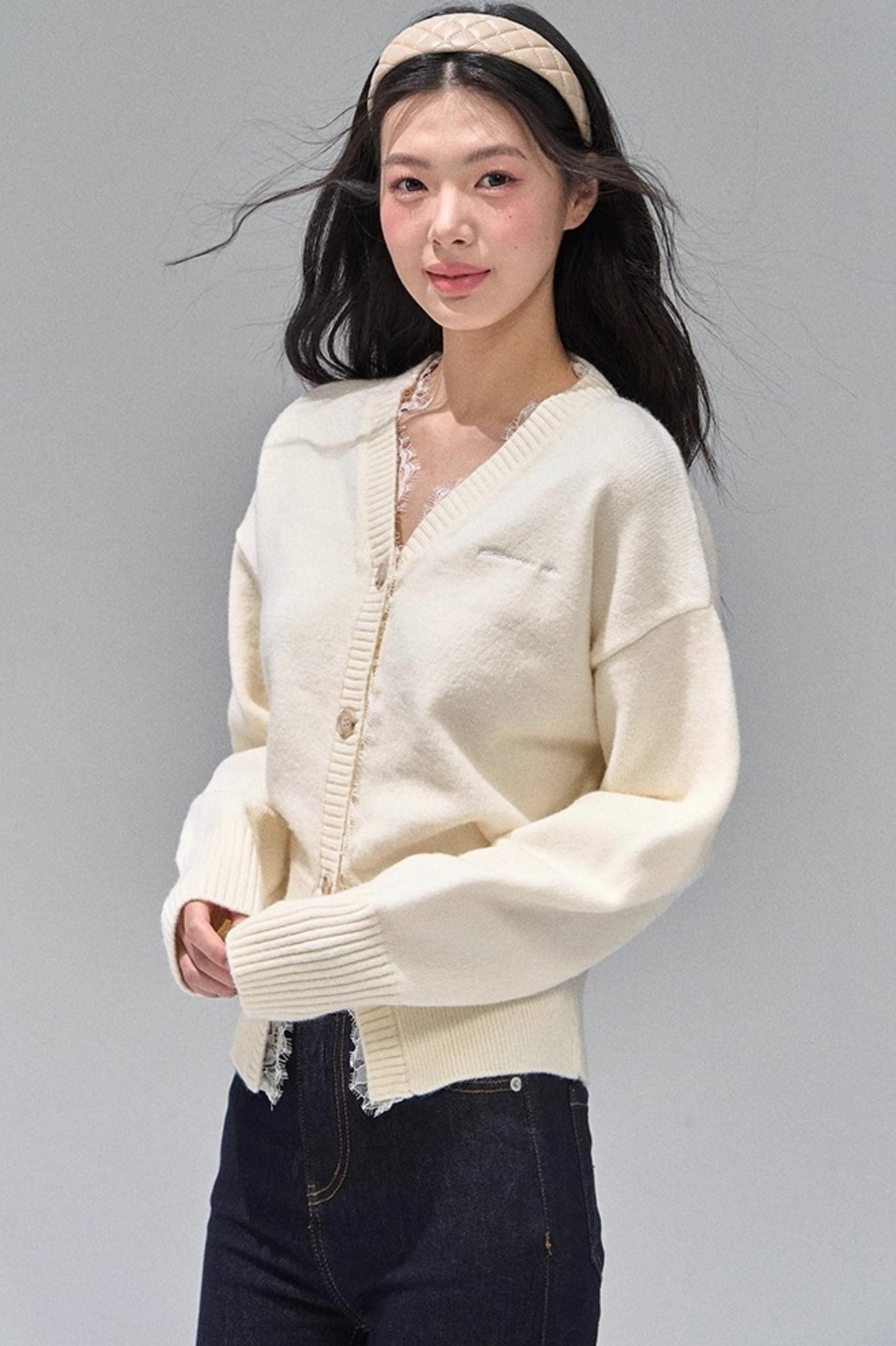 Lace Patchwork Knitted Sweater