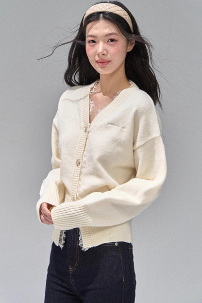 Lace Patchwork Knitted Sweater