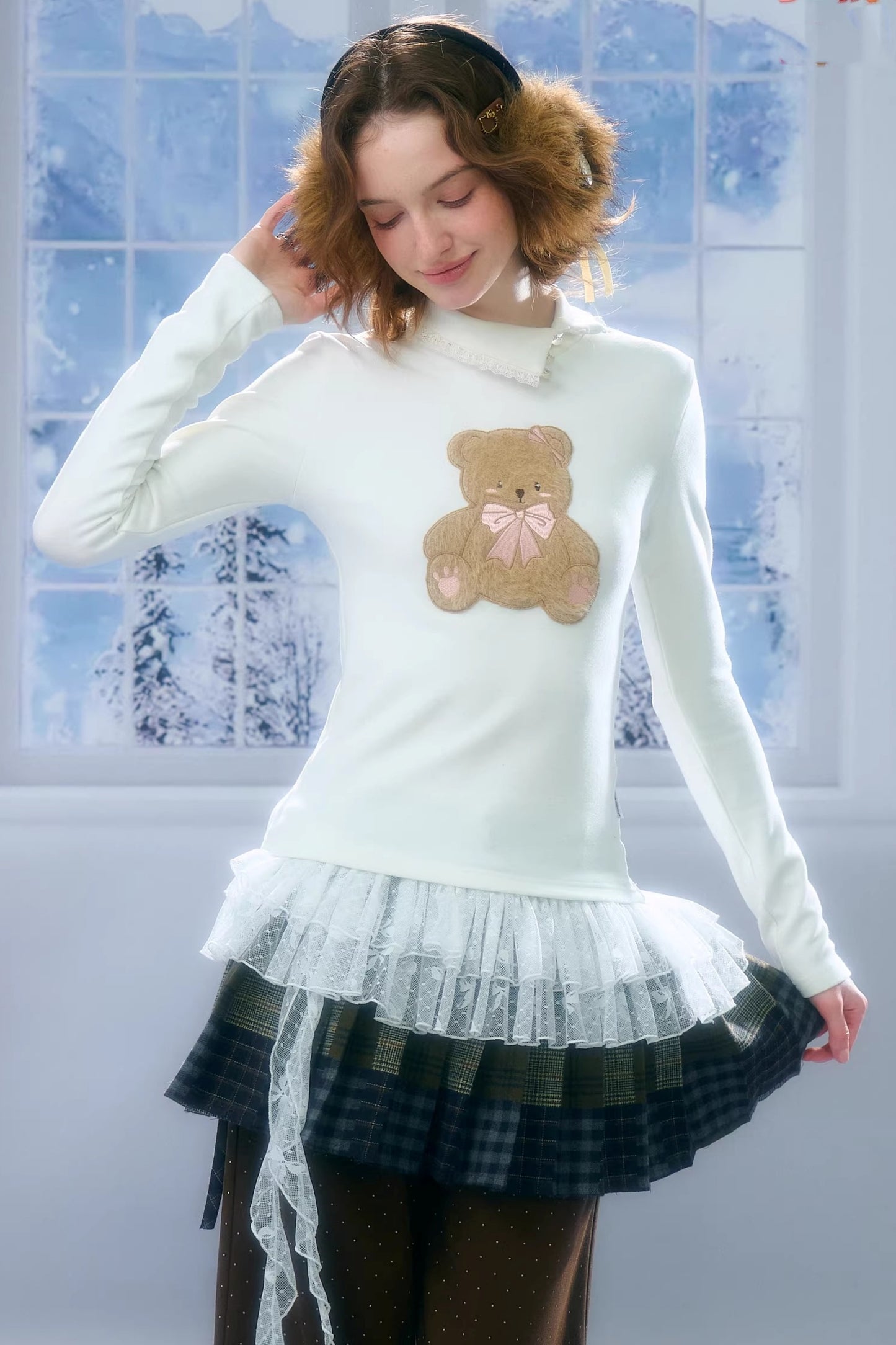 Plush Bear Knitted Base Shirt
