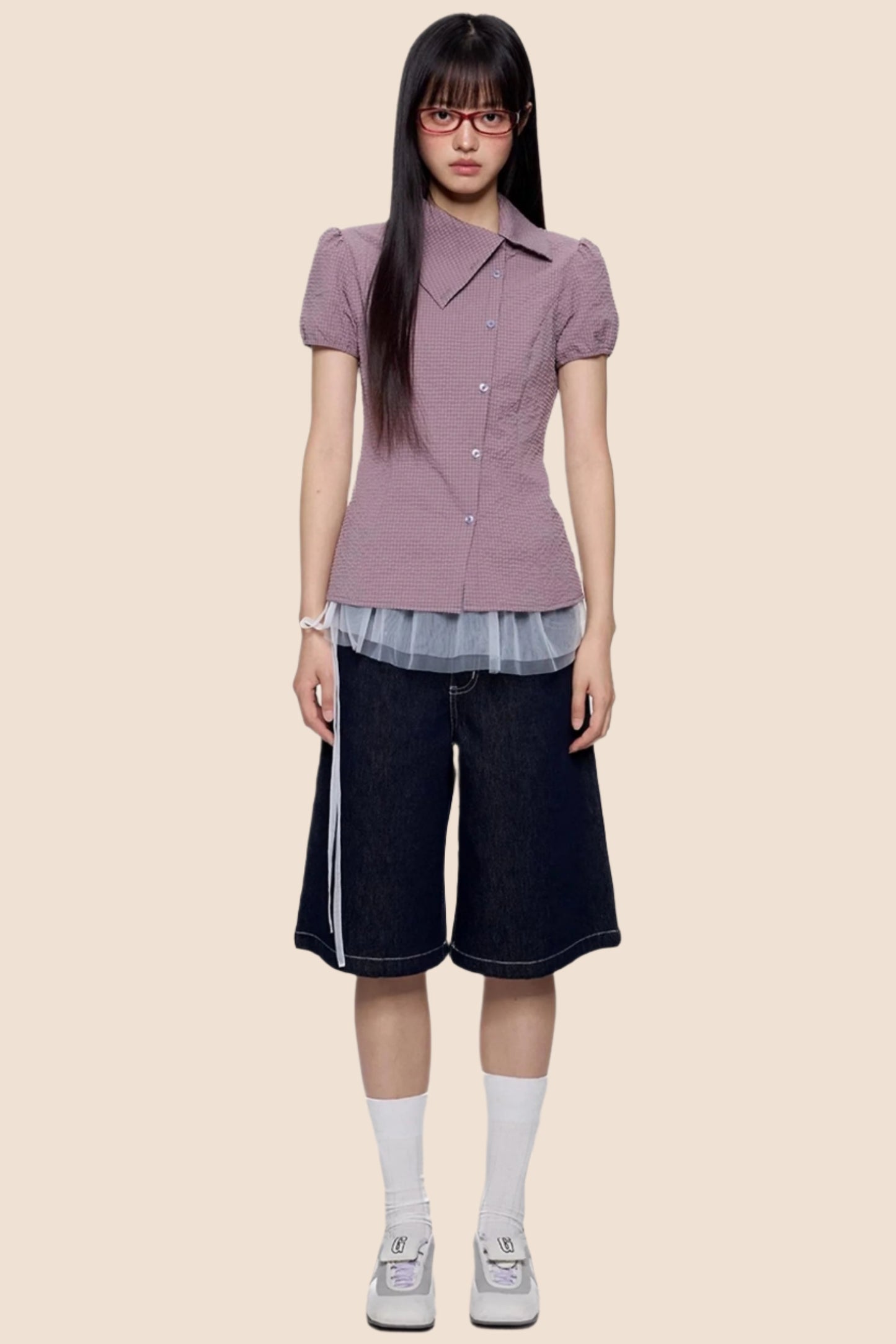 Purple Plaid Summer Shirt