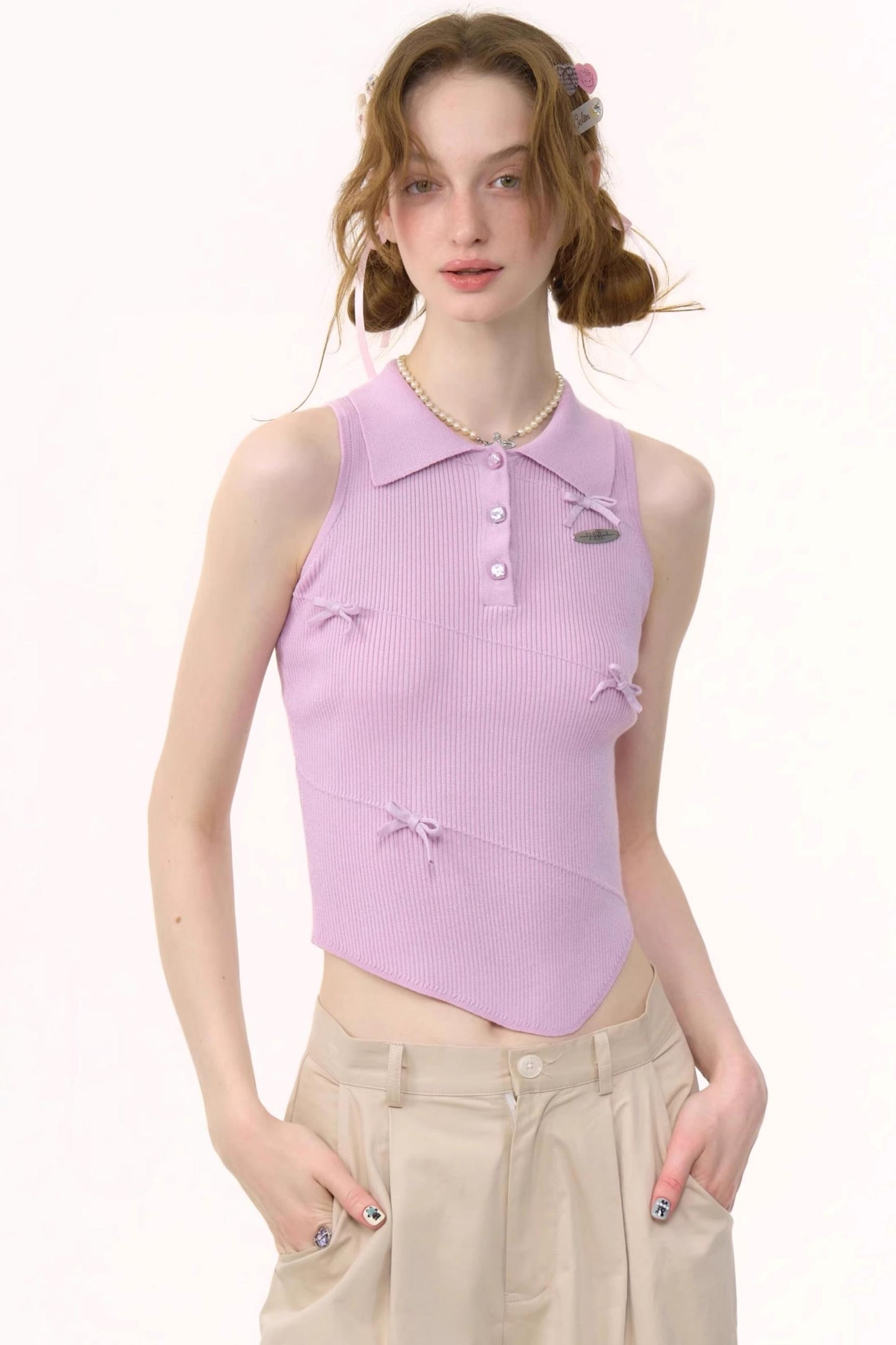 Chic Asymmetrical Polo Tank