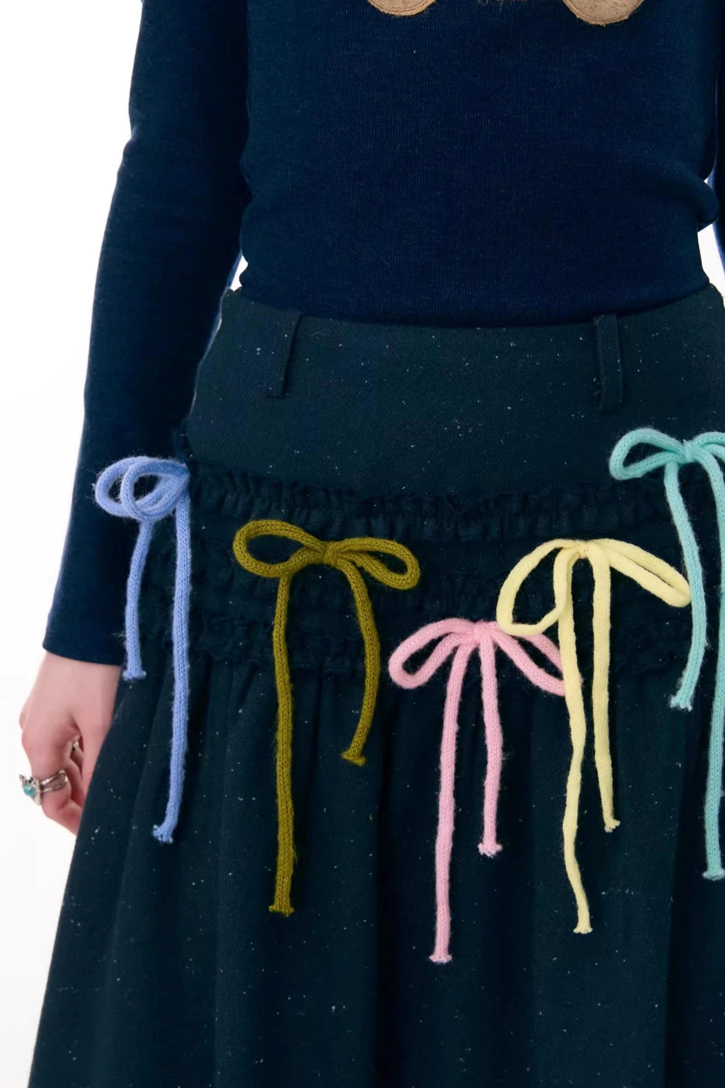 Ruffled Multi-Color Bow Skirt