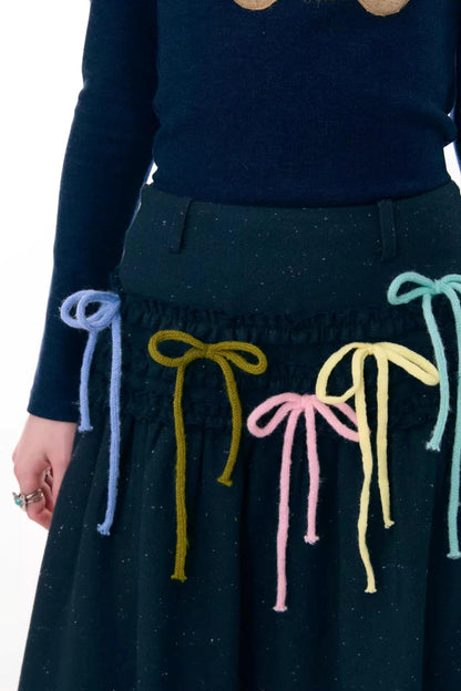 Ruffled Multi-Color Bow Skirt