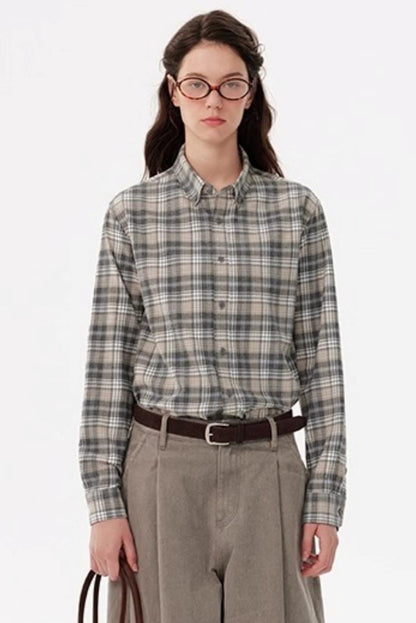 Autumn Vintage Layered Long-Sleeved Shirt