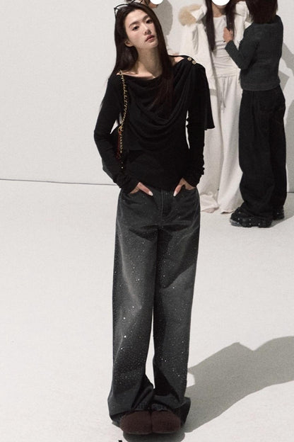 Wrap-Around Knit Sweater