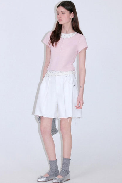 Luxury Pleated Bermuda Shorts