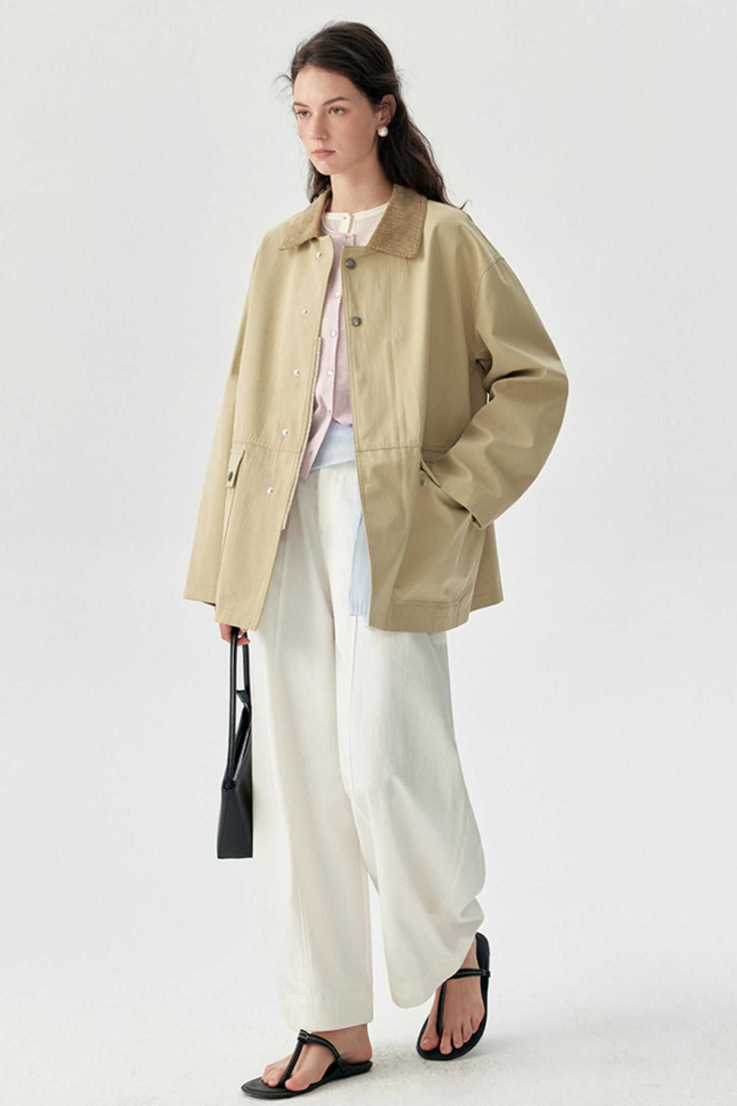 Relaxation Lapel Trench Coat