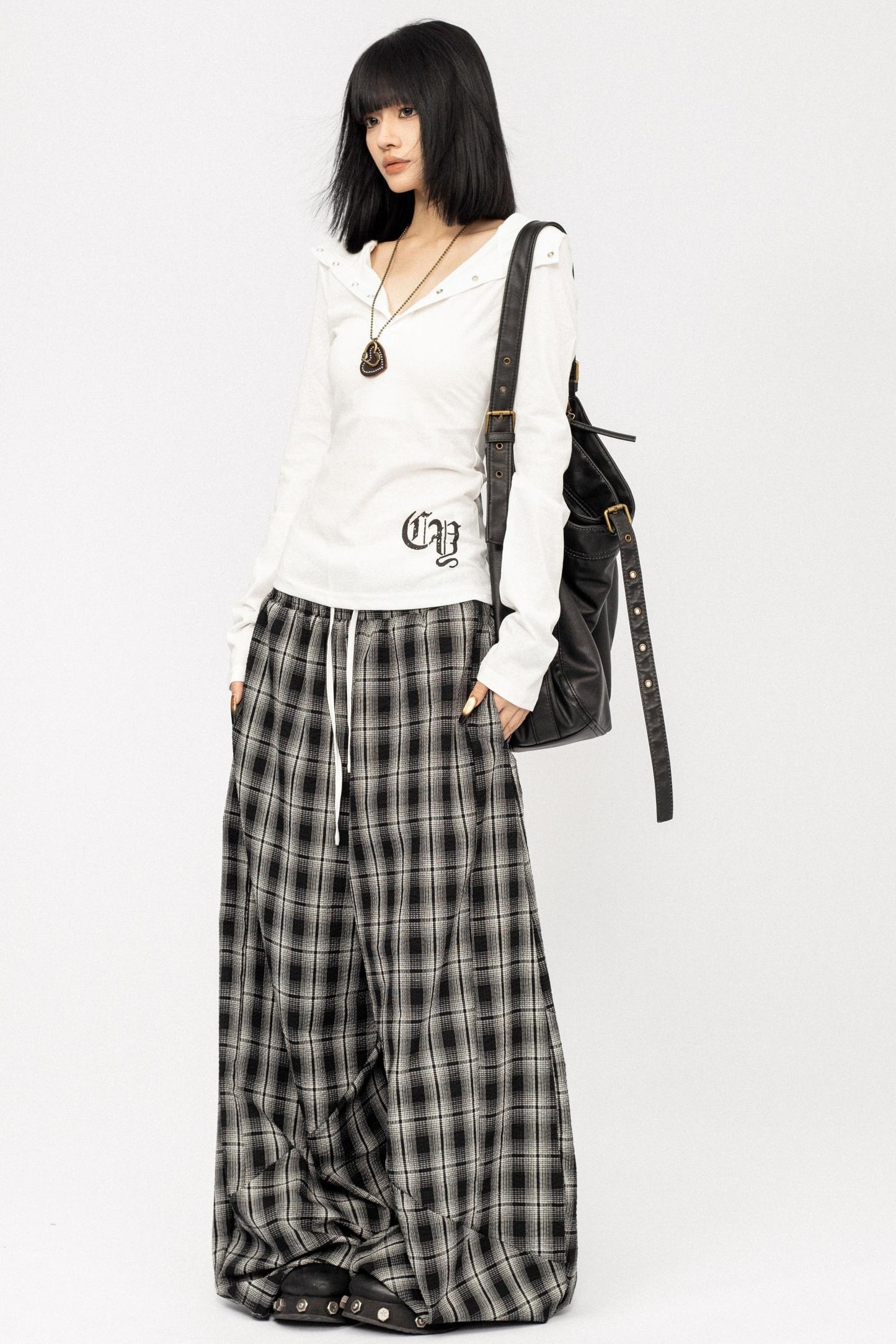 American Patchwork Wide Leg Pants