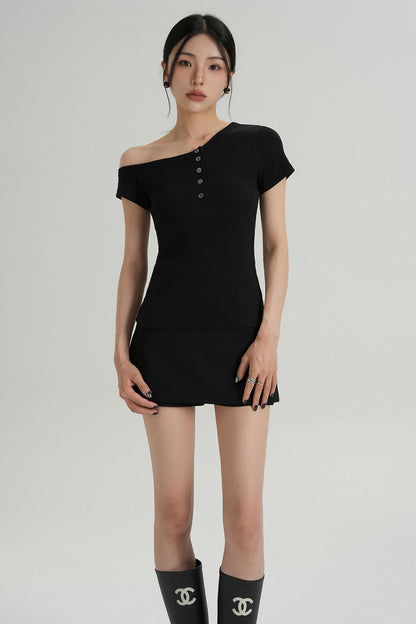 Chic Buttoned T-Shirt