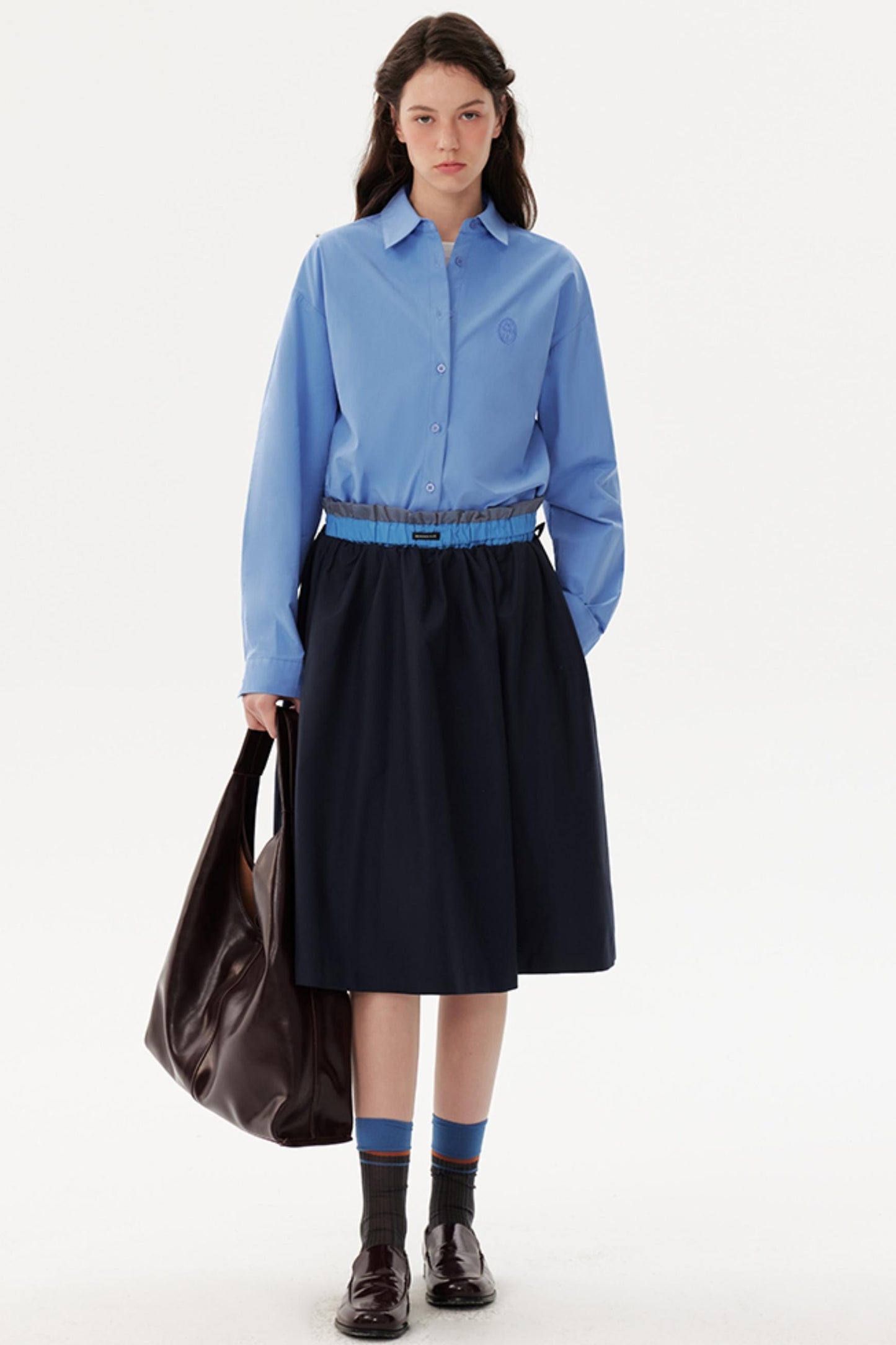 Blue Autumn Layered Casual Shirt