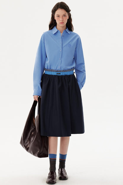 Blue Autumn Layered Casual Shirt