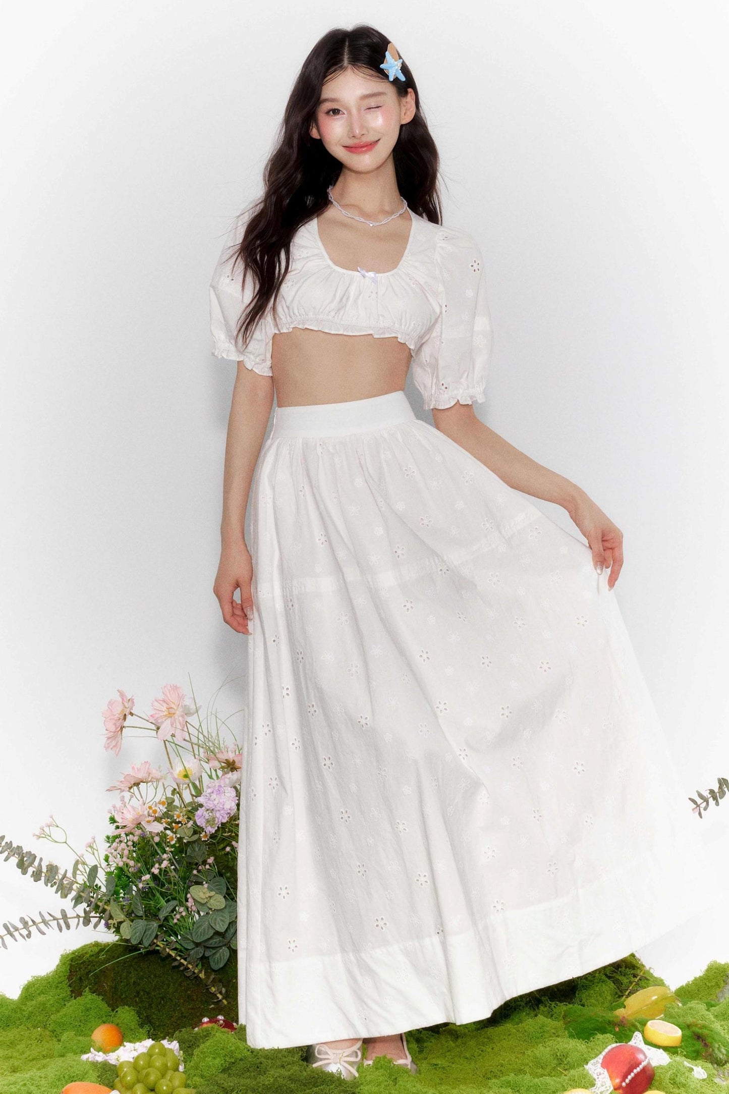 French Bubble Waist Skirt Set-Up