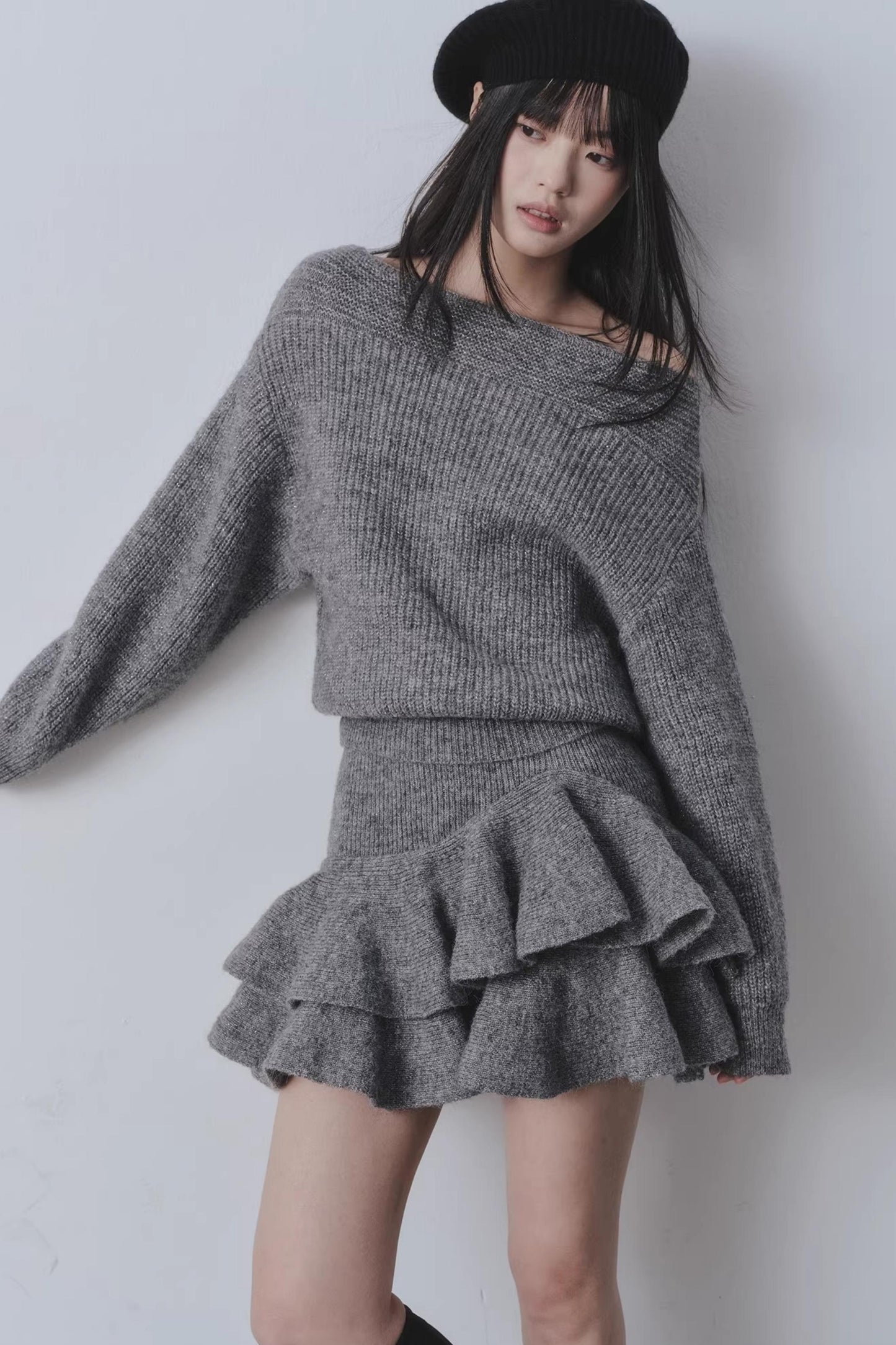 Nordic Morning Mist Wool Sweater Set