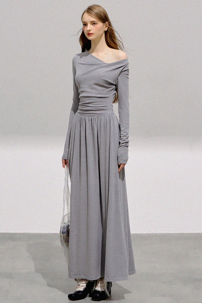 Gray Goddess Swing Dress