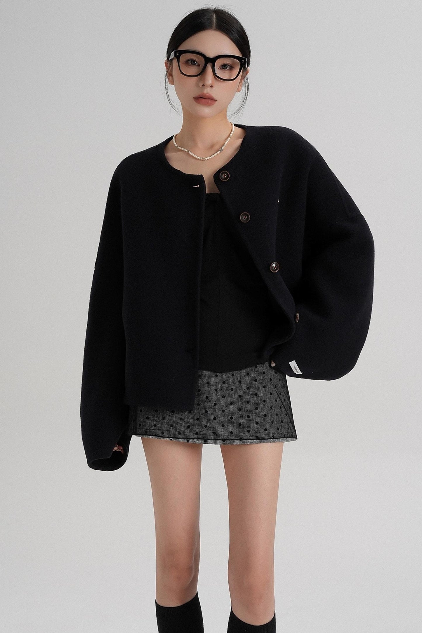 High Waist Wool Jacket