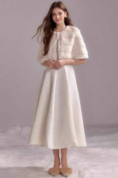 Eco-Friendly Fur Cloak Shawl Jacket