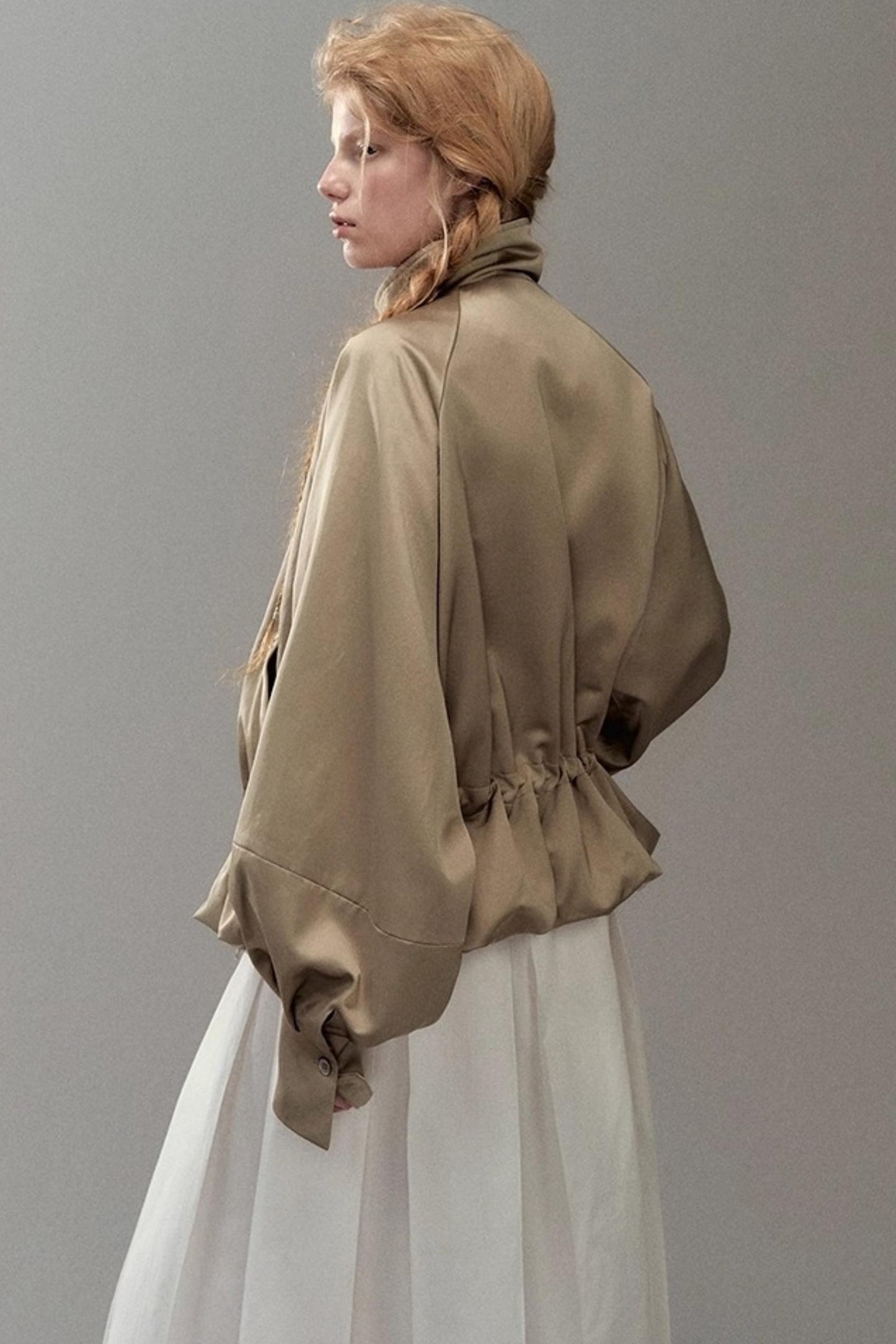 Genesis Woven Stand-Up Collar Trench Coat