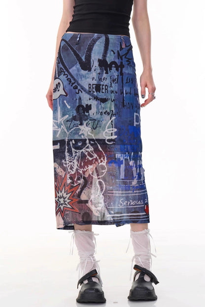 Vintage High-Waist Maxi Skirt