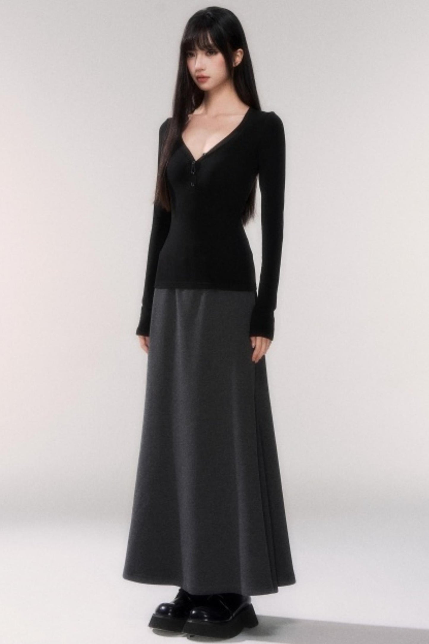 Winter Wool A-Line Skirt