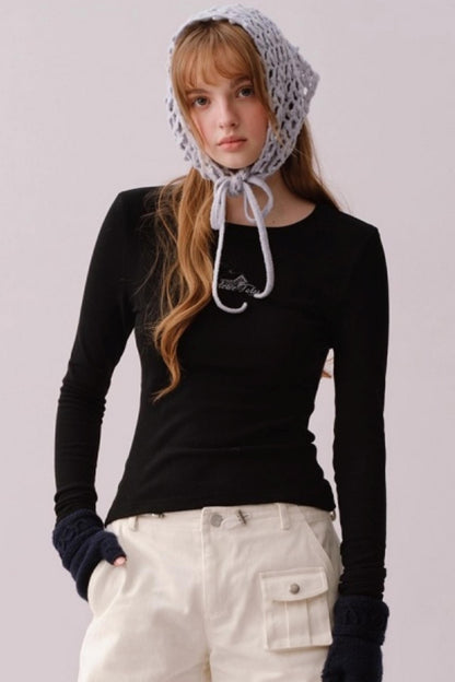 Hand-Crocheted Wool Blend Scarf