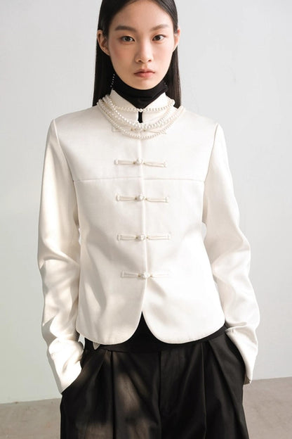 Satin Modern Fit Winter Coat