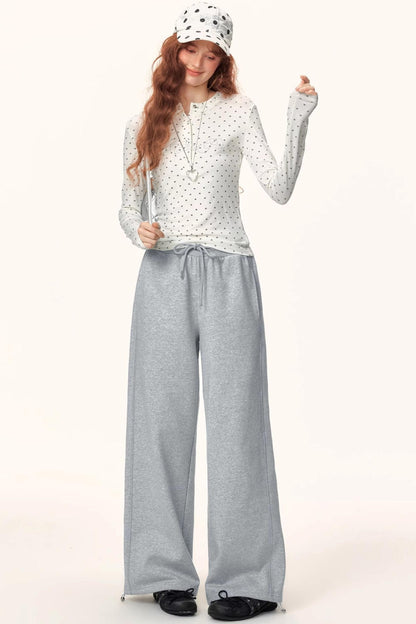 Visible Seam Drawstring Pants