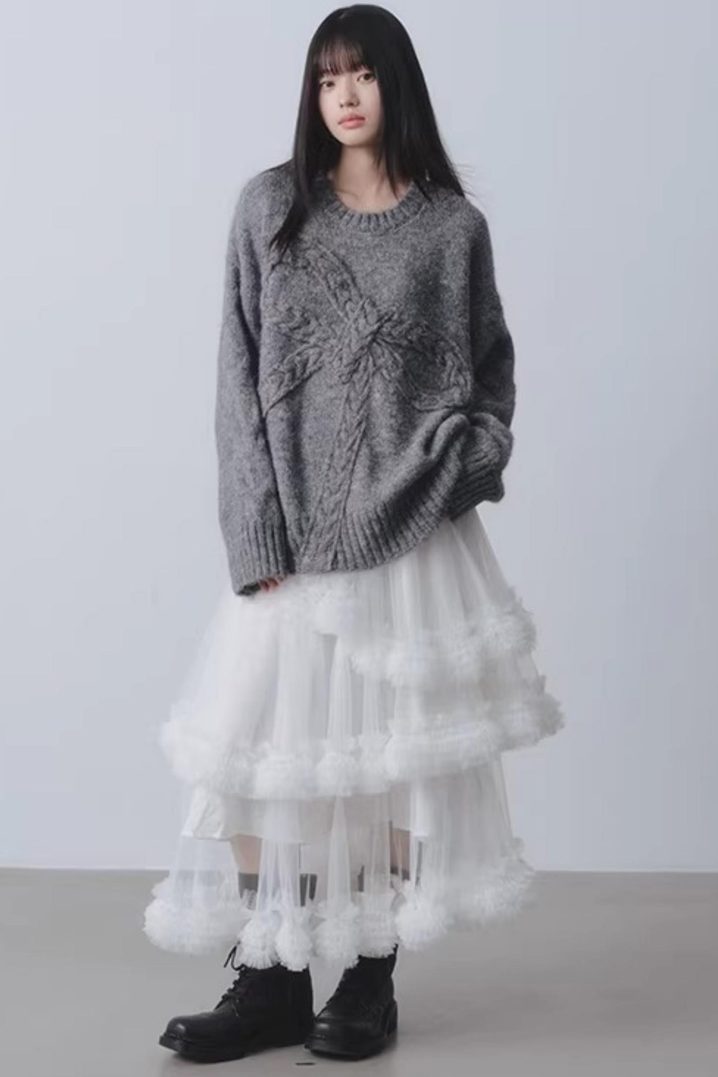 Confession Poem Mesh Skirt