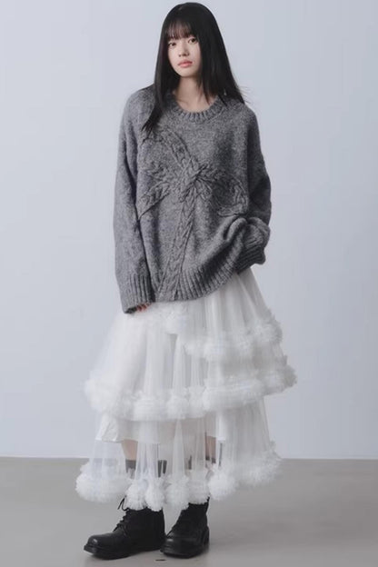 Confession Poem Mesh Skirt