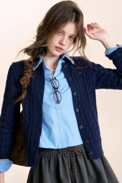 Lace Patchwork Cotton Shirt