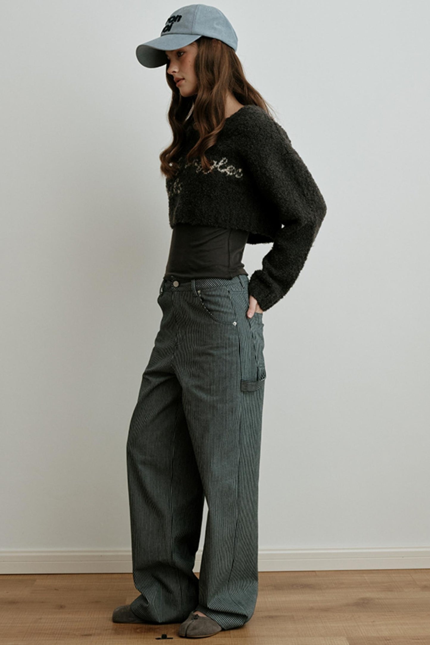 High-Waisted Embroidered Pants