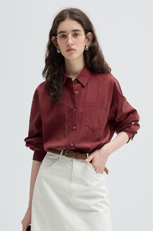 French Vintage Ancola Red Shirt Set-Up