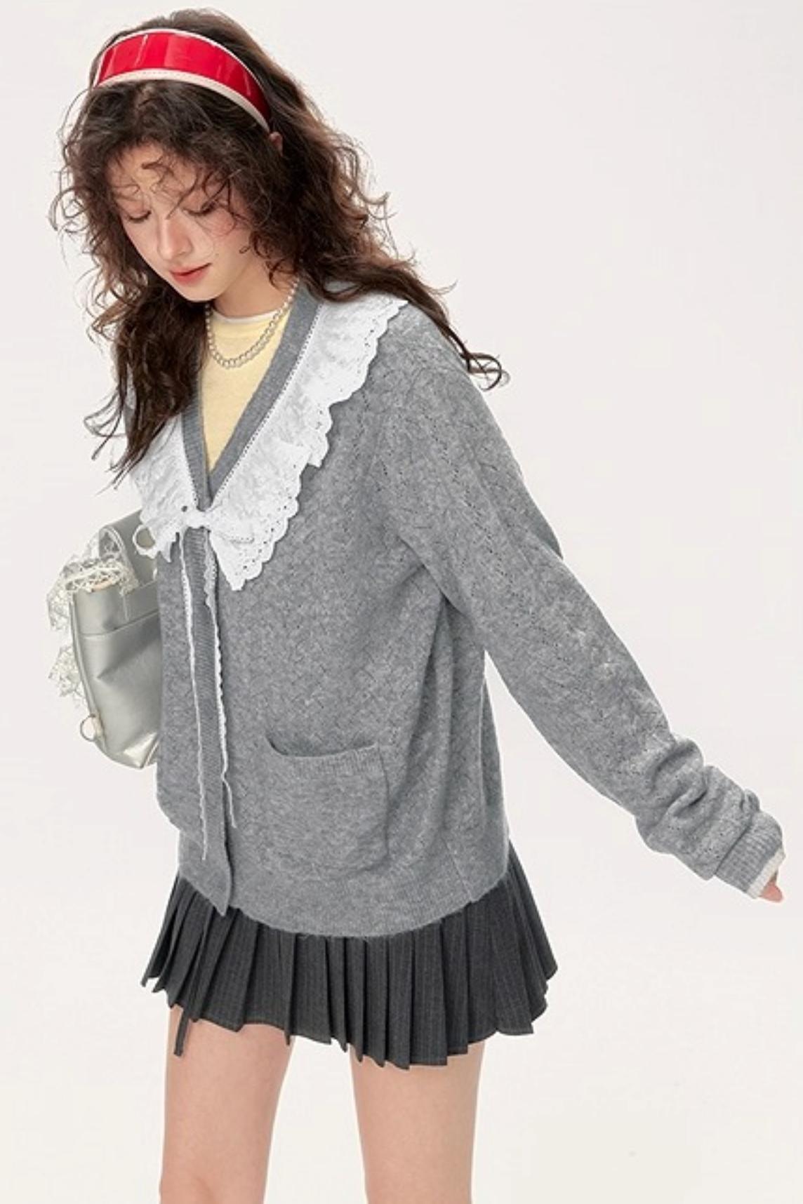 Deluxe V-Neck Knit Cardigan